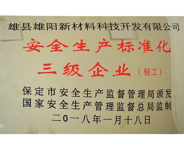 安全生產(chǎn)標準化企業(yè)